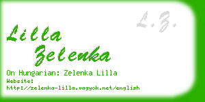 lilla zelenka business card